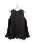 YOIHI（ヨイヒ）の古着「ノースリーブ フレア フリル リボンカットソー」｜ブラック