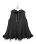 YOIHI (ヨイヒ) ノースリーブ フレア フリル リボンカットソー ブラック サイズ:FREE：5000円