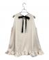 YOIHI (ヨイヒ) ノースリーブ フレア フリル リボンカットソー アイボリー サイズ:FREE：4000円