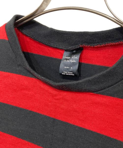 NUMBER (N)INE（ナンバーナイン）NUMBER (N)INE (ナンバーナイン) カート期 ボーダーTシャツ レッド サイズ:2の古着・服飾アイテム