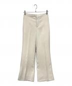 GALLARDA GALANTEガリャルダガランテ）の古着「【Marisol別注】脚長見えジャージーセミフレアパンツ」｜オフホワイト