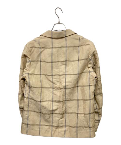 TOMORROW LAND（トゥモローランド）TOMORROW LAND (トゥモローランド) リネンポリエステルカルゼ 4Bダブルブレストテーラードジャケット ベージュ サイズ:XSの古着・服飾アイテム