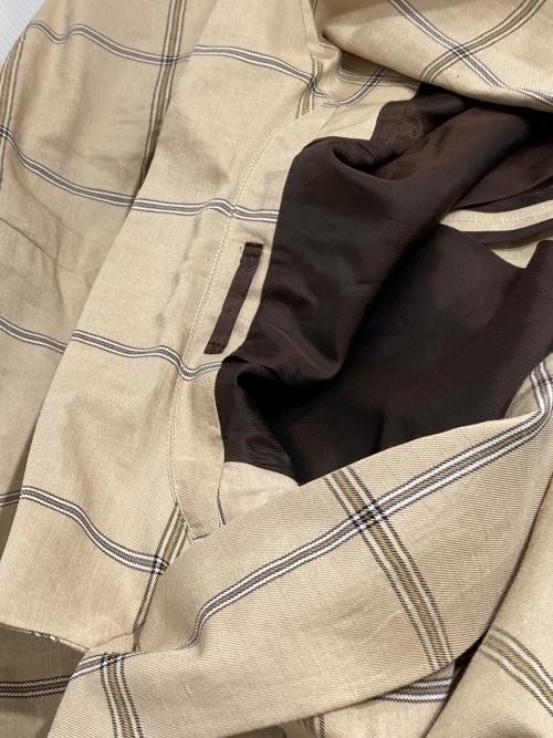 TOMORROW LAND（トゥモローランド）TOMORROW LAND (トゥモローランド) リネンポリエステルカルゼ 4Bダブルブレストテーラードジャケット ベージュ サイズ:XSの古着・服飾アイテム