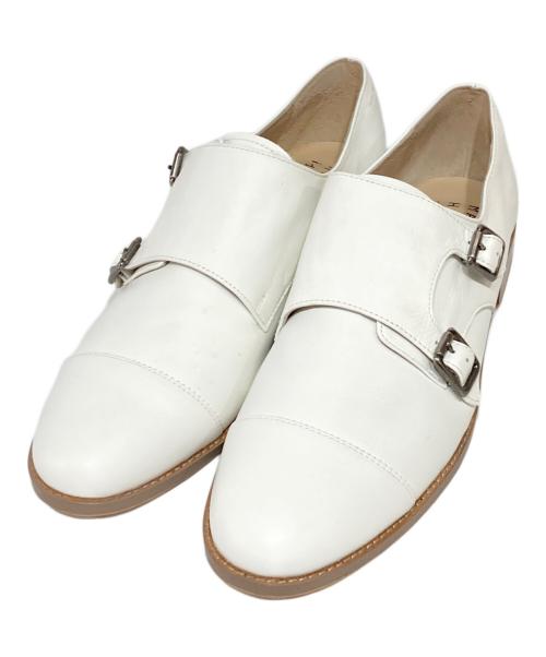 MARGARET HOWELL idea（マーガレット ハウエル アイディア）MARGARET HOWELL idea (マーガレット ハウエル アイディア) ダブルモンクシューズ ホワイト サイズ:23 1/2の古着・服飾アイテム