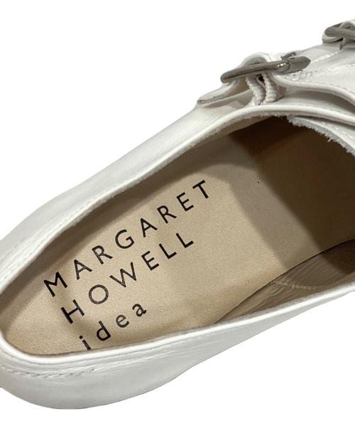 MARGARET HOWELL idea（マーガレット ハウエル アイディア）MARGARET HOWELL idea (マーガレット ハウエル アイディア) ダブルモンクシューズ ホワイト サイズ:23 1/2の古着・服飾アイテム