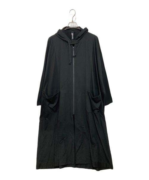 GROUND Y（グラウンドワイ）GROUND Y (グラウンドワイ) コットンロングフーディーカーディガン ブラック サイズ:3の古着・服飾アイテム