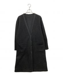 GROUND Y（グラウンドワイ）の古着「22AW Airly jersey Long cardigan ロングカーディガン」｜ブラック