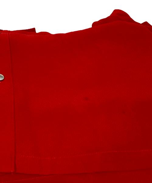 YOHJI YAMAMOTO（ヨウジヤマモト）YOHJI YAMAMOTO (ヨウジヤマモト) 穴あきデザインルーズフィットシャツ レッド サイズ:Sの古着・服飾アイテム