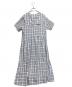bulle de savon (ビュル デ サボン) チェックリネンワンピース ホワイト×ブルー サイズ:FREE：6000円
