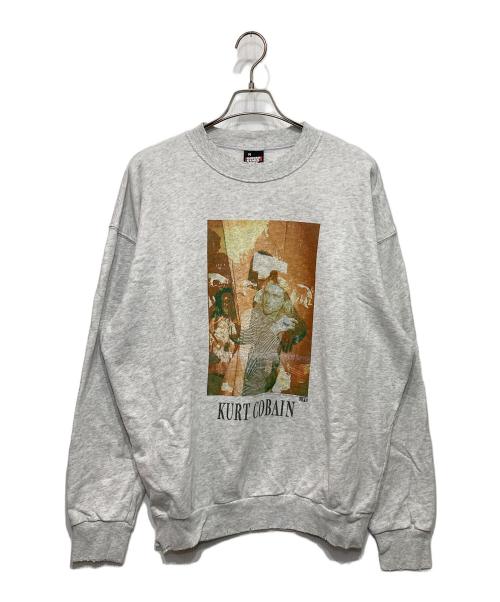 SCREEN STARS BEST（スクリーンズスターズベスト）SCREEN STARS BEST (スクリーンズスターズベスト) カートコバーン プリントダメージスウェット グレー サイズ:Mの古着・服飾アイテム