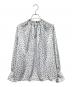 BALLSEY（ボールジィ）の古着「マーブルドットプリント ビルドネックブラウス」｜ライトブルー
