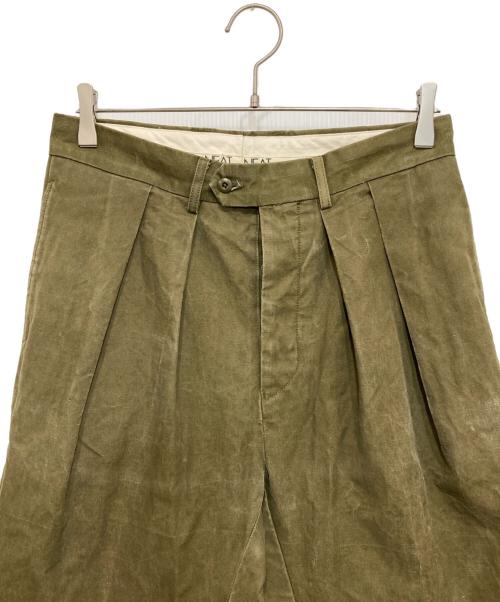 NEAT（ニート）NEAT (ニート) ボタンフライ２タックチノトラウザース カーキ サイズ:46の古着・服飾アイテム
