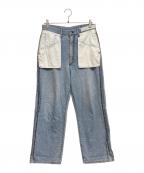 kurodenimクロデニム）の古着「インサイドアウトデニムパンツ」｜ブルー