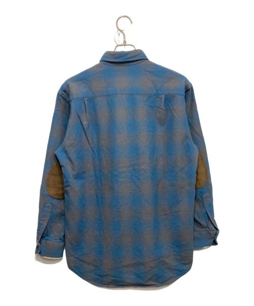 PENDLETON（ペンドルトン）PENDLETON (ペンドルトン) TRAIL SHIRT エルボーパッチオンブレチェックシャツ ブルー サイズ:Mの古着・服飾アイテム