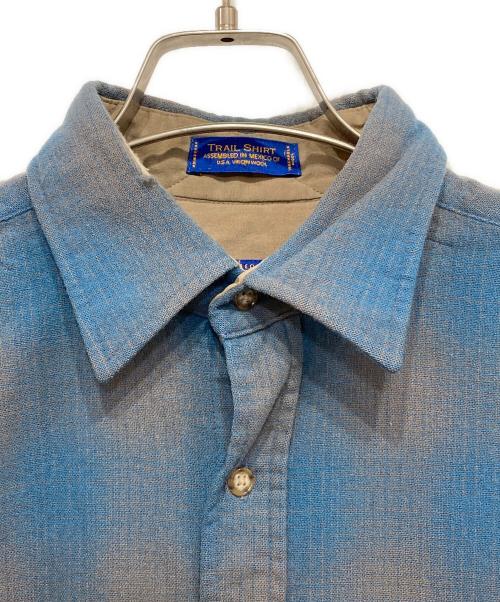 PENDLETON（ペンドルトン）PENDLETON (ペンドルトン) TRAIL SHIRT エルボーパッチオンブレチェックシャツ ブルー サイズ:Mの古着・服飾アイテム
