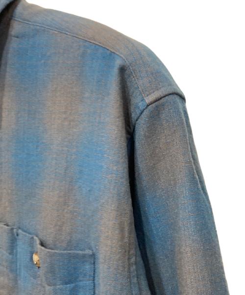 PENDLETON（ペンドルトン）PENDLETON (ペンドルトン) TRAIL SHIRT エルボーパッチオンブレチェックシャツ ブルー サイズ:Mの古着・服飾アイテム