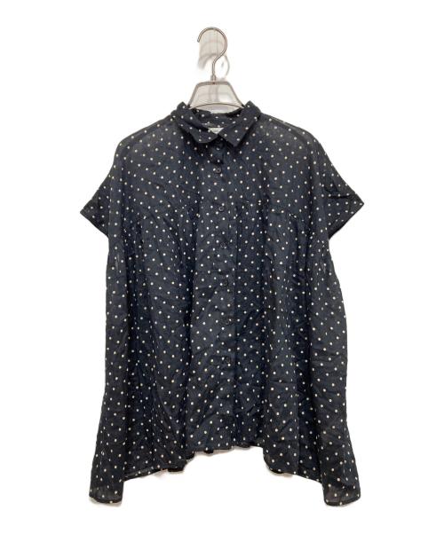 SOIL（ソイル）SOIL (ソイル) インド綿 ドットブラウス ブラック サイズ:1の古着・服飾アイテム