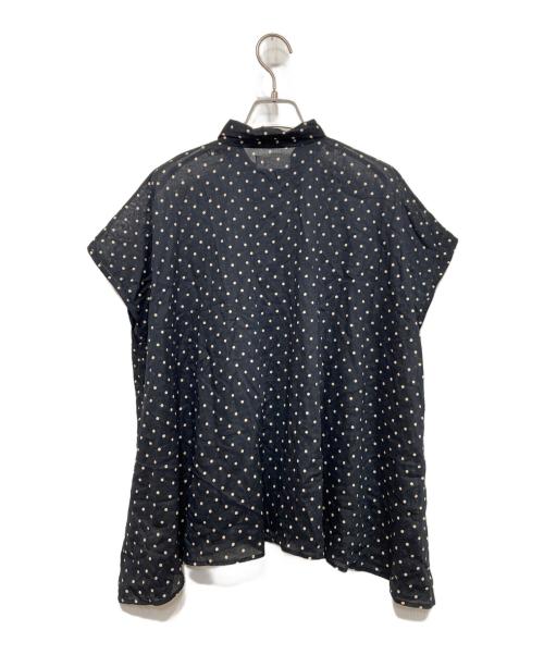 SOIL（ソイル）SOIL (ソイル) インド綿 ドットブラウス ブラック サイズ:1の古着・服飾アイテム