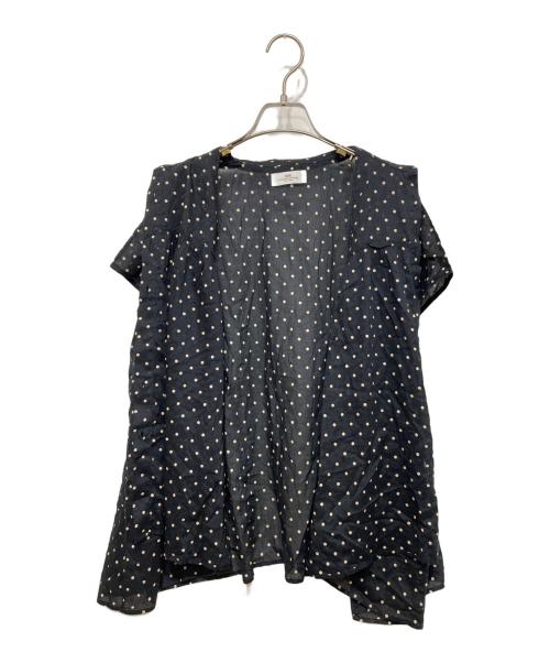 SOIL（ソイル）SOIL (ソイル) インド綿 ドットブラウス ブラック サイズ:1の古着・服飾アイテム
