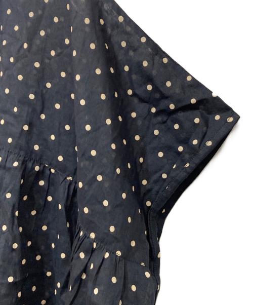 SOIL（ソイル）SOIL (ソイル) インド綿 ドットブラウス ブラック サイズ:1の古着・服飾アイテム