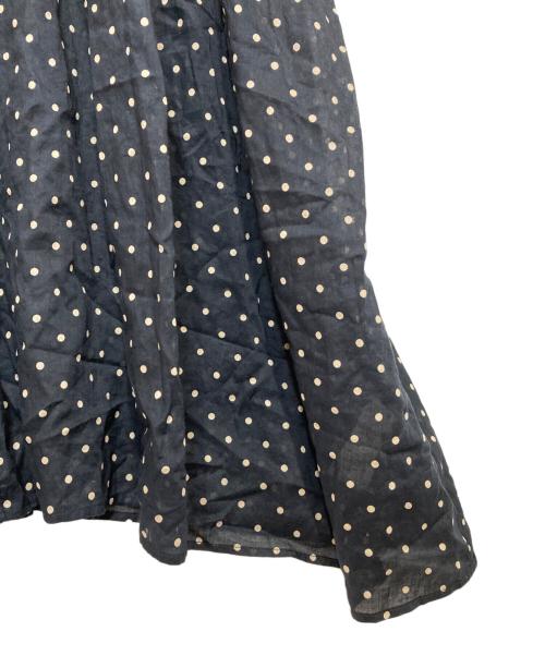 SOIL（ソイル）SOIL (ソイル) インド綿 ドットブラウス ブラック サイズ:1の古着・服飾アイテム