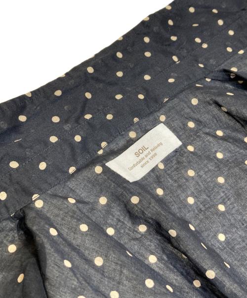 SOIL（ソイル）SOIL (ソイル) インド綿 ドットブラウス ブラック サイズ:1の古着・服飾アイテム