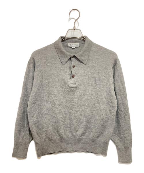 Burberry's（バーバリー）Burberry's (バーバリーズ) 90s ウール ニット ポロシャツ グレー サイズ:MAの古着・服飾アイテム
