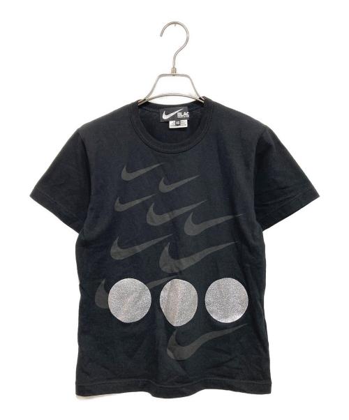BLACK COMME des GARCONS（ブラックコムデギャルソン）BLACK COMME des GARCONS (ブラックコムデギャルソン) NIKE (ナイキ) 綿天竺 NIKE プリントTシャツ ブラック サイズ:XSの古着・服飾アイテム
