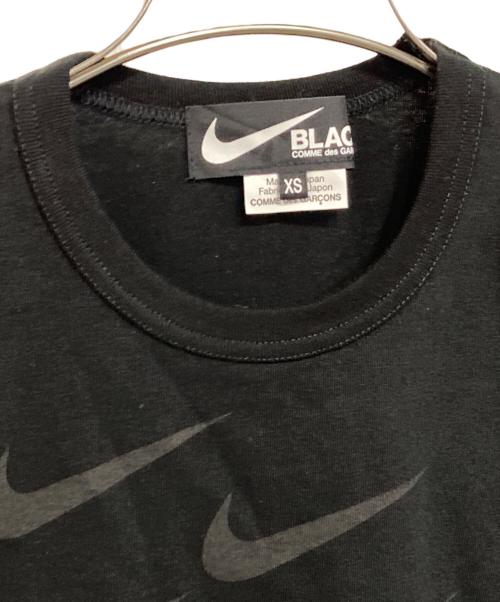 BLACK COMME des GARCONS（ブラックコムデギャルソン）BLACK COMME des GARCONS (ブラックコムデギャルソン) NIKE (ナイキ) 綿天竺 NIKE プリントTシャツ ブラック サイズ:XSの古着・服飾アイテム