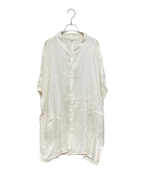 Y's（ワイズ）Y's (ワイズ) スタンドカラースリーブギャザーシャツ ホワイト サイズ:1の古着・服飾アイテム