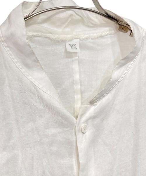 Y's（ワイズ）Y's (ワイズ) スタンドカラースリーブギャザーシャツ ホワイト サイズ:1の古着・服飾アイテム