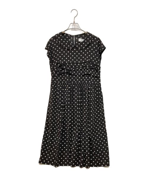 TAO COMME des GARCONS（タオ コムデギャルソン）TAO COMME des GARCONS (タオ コムデギャルソン) ドットギャザーワンピース ブラック サイズ:Sの古着・服飾アイテム