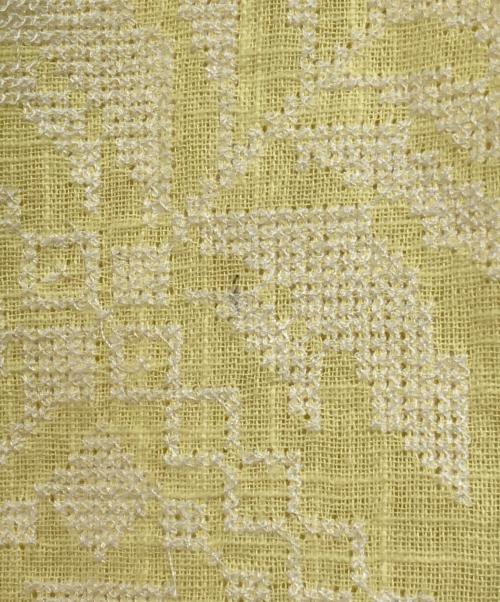 freada（フリーダ）Freada (フリーダ) フリーダ インドクロス刺繍 ロングカフタンドレス イエロー サイズ:FREEの古着・服飾アイテム