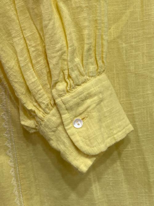 freada（フリーダ）Freada (フリーダ) フリーダ インドクロス刺繍 ロングカフタンドレス イエロー サイズ:FREEの古着・服飾アイテム