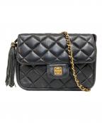GIVENCHYジバンシィ）の古着「オールド キルティングショルダーバッグ」｜ブラック