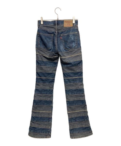 Hysteric Glamour（ヒステリックグラマー）Hysteric Glamour (ヒステリックグラマー) スクラッチフレアデニムパンツ インディゴ サイズ:25インチの古着・服飾アイテム