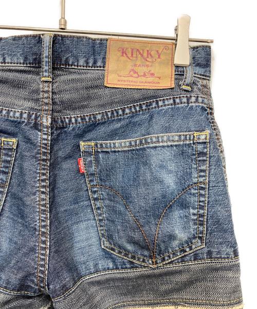 Hysteric Glamour（ヒステリックグラマー）Hysteric Glamour (ヒステリックグラマー) スクラッチフレアデニムパンツ インディゴ サイズ:25インチの古着・服飾アイテム