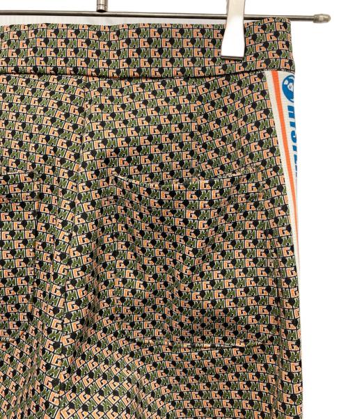 Hysteric Glamour（ヒステリックグラマー）Hysteric Glamour (ヒステリックグラマー) HG MONOGRAM柄ジャカード フレアパンツ オレンジ×グリーン サイズ:XSの古着・服飾アイテム