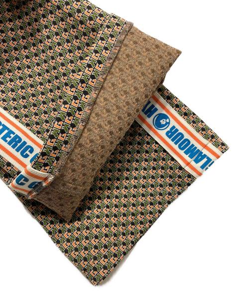 Hysteric Glamour（ヒステリックグラマー）Hysteric Glamour (ヒステリックグラマー) HG MONOGRAM柄ジャカード フレアパンツ オレンジ×グリーン サイズ:XSの古着・服飾アイテム