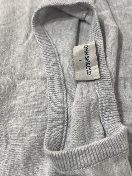 JOHN SMEDLEY（ジョンスメドレー）JOHN SMEDLEY (ジョンスメドレー) アイランドコットンクルーネックニット グレー サイズ:Sの古着・服飾アイテム
