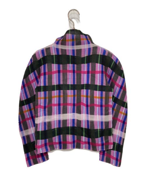 ISSEY MIYAKE（イッセイミヤケ）ISSEY MIYAKE (イッセイミヤケ) マルチカラーチェックハイネックカットソー マルチカラー サイズ:-の古着・服飾アイテム