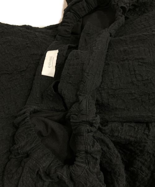 emmi（エミ）emmi (エミ) ワッシャーコットンワンピース ブラックの古着・服飾アイテム