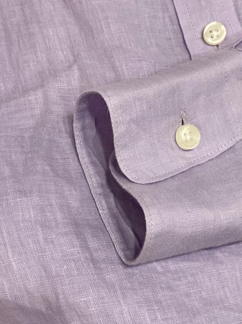 SLOBE IENA（スローブ イエナ）SLOBE IENA (スローブ イエナ) 25SS リネンコットンレギュラーシャツ パープル サイズ:-の古着・服飾アイテム