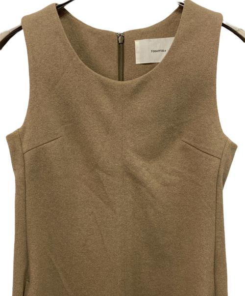 MURUA（ムルーア）MURUA (ムルーア) パイルバルーンドレス ブラウン サイズ:36の古着・服飾アイテム