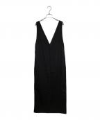 Nobleノーブル）の古着「ストレートVネックワンピース」｜ブラック
