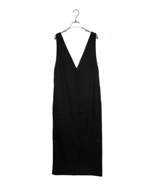 Noble（ノーブル）Noble (ノーブル) ストレートVネックワンピース ブラック サイズ:38の古着・服飾アイテム