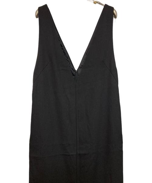 Noble（ノーブル）Noble (ノーブル) ストレートVネックワンピース ブラック サイズ:38の古着・服飾アイテム