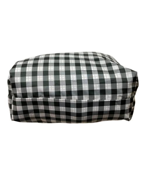 tricot COMME des GARCONS（トリココムデギャルソン）tricot COMME des GARCONS (トリココムデギャルソン) ナイロンチェックトートバッグ ホワイト×ブラックの古着・服飾アイテム