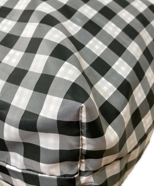 tricot COMME des GARCONS（トリココムデギャルソン）tricot COMME des GARCONS (トリココムデギャルソン) ナイロンチェックトートバッグ ホワイト×ブラックの古着・服飾アイテム