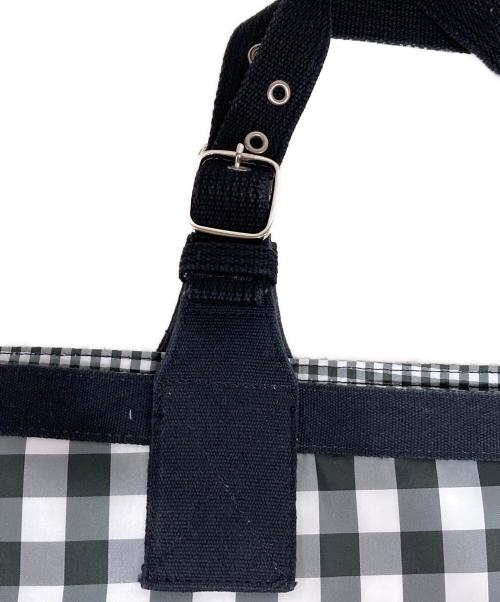 tricot COMME des GARCONS（トリココムデギャルソン）tricot COMME des GARCONS (トリココムデギャルソン) ナイロンチェックトートバッグ ホワイト×ブラックの古着・服飾アイテム